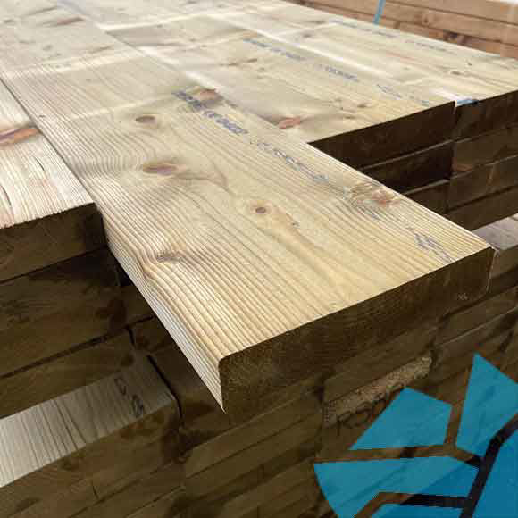 47x225 Kiln Dried Regularised Carcassing C24 Timber Green Treated 4.8m ...