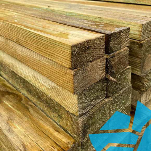 Picture of 25x50mm 2x1" Sawn Treated Green Timber Batten 4.8m