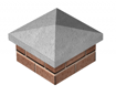 Picture of Concrete Four Way Weathered Pier Cap 530 x 530mm (21x21")