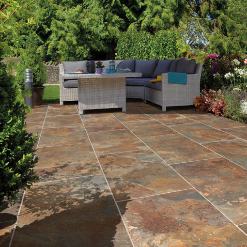 Picture of Pavestone Dolomite Mars Rust Porcelain Paving 1000x500mm Pack of 42 (21m2)