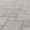 Picture of Natural Indian Sandstone Paving Slabs 600x290mm Calibrated Light Grey