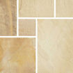 Picture of Natural Indian Sandstone Paving Slabs 290x290mm Golden Fossil 