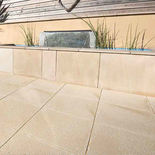 Picture of Brett Chaucer Concrete Textured Paving Slabs 450x450x32mm Buff