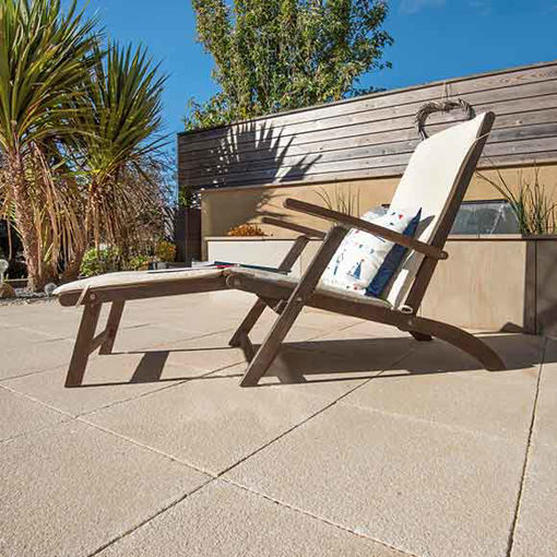 Picture of Brett Chaucer Concrete Textured Paving Slabs 600x600x35mm Buff