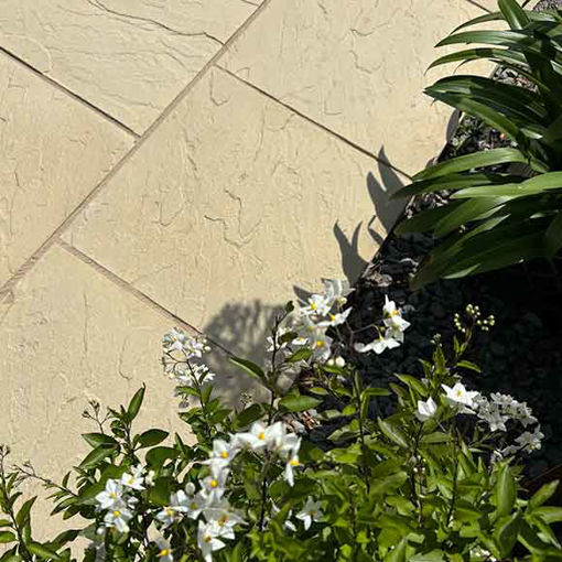 Picture of Brett Stamford Riven Concrete Paving Slabs 600x600x32mm Buff