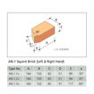 Picture of AN1.2 Squint Red Smooth Special Shape Brick