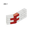 Picture of AN1.2 Squint Red Smooth Special Shape Brick