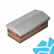 Picture of Concrete Saddle Back Coping Stone 305 x 915mm (12x36")