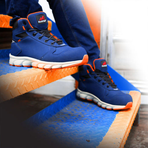 Picture of Rock Fall Michigan Lightweight Safety Boots Navy Size 8