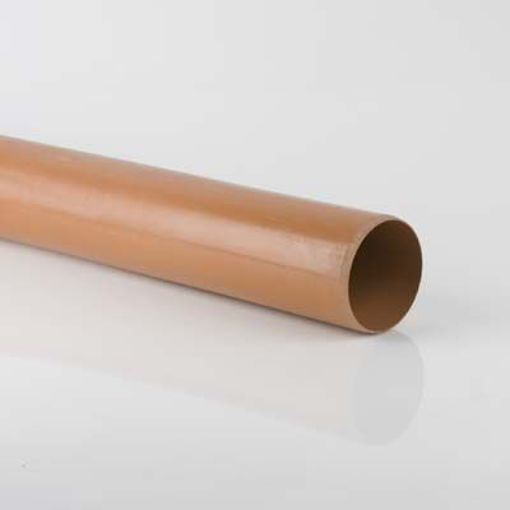 Picture of Underground 110mm x 3m B4001 Plain End Pipe
