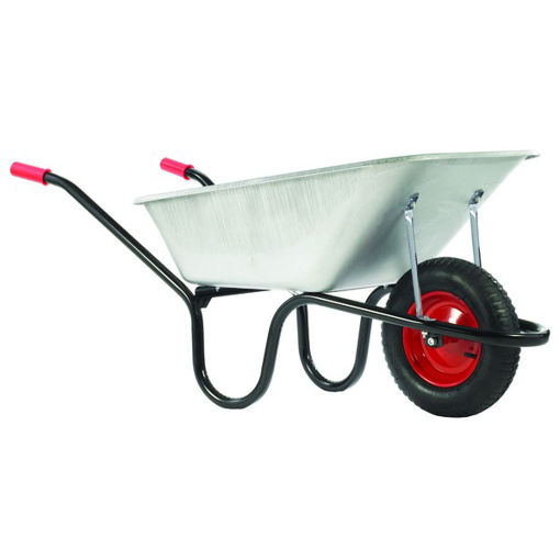 Picture of Haemmerlin County Galvanised Wheelbarrow – 120L Pneumatic Builders & Garden Wheel