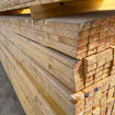 Picture of 25x50mm 2x1" Treated Yellow Roof Lath Batten Graded to BS5534 - 4.8m