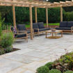 Picture of Natural Indian Sandstone Paving Slabs 900x600mm Calibrated Light Grey
