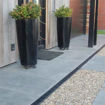Picture of ACO Threshold Drain Drainage Channel with Aluminium Black Grating 1000mm