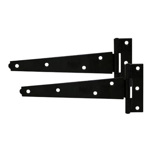 Picture of Timco Pair of Light Tee Hinges - Black 6" 150mm