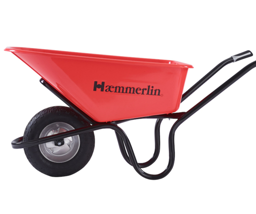 Picture of Haemmerlin Crusader Orange Heavy Duty Wheelbarrow 120L Pneumatic