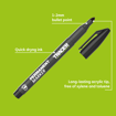 Picture of Tracer Fine-Point Permanent Construction Marker Black (Twin Pack)