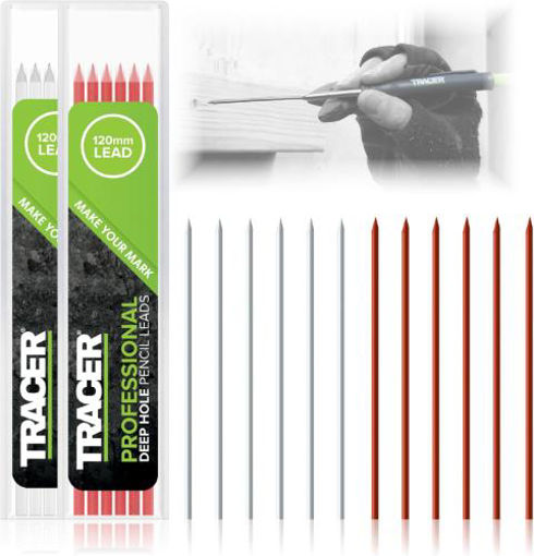 Picture of Tracer Pencil  Lead Pack 12pcs Red and White Leads 2.8mm Regular / Tracer Pencil refills