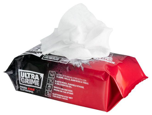 Picture of UltraGrime Pro Power Scrub Wipes XXL 80 Pack Clothwipes