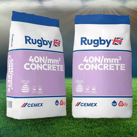 Rugby 40N/mm2 Ready Mixed Concrete Bag 25kg | Rose Building Supplies