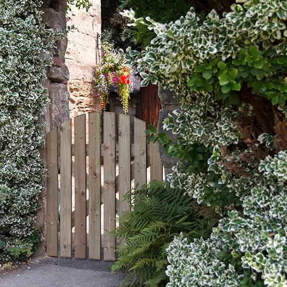 Grange Dome Ledged & Braced Path Garden Gate 1.05m x 0.9m | Rose ...