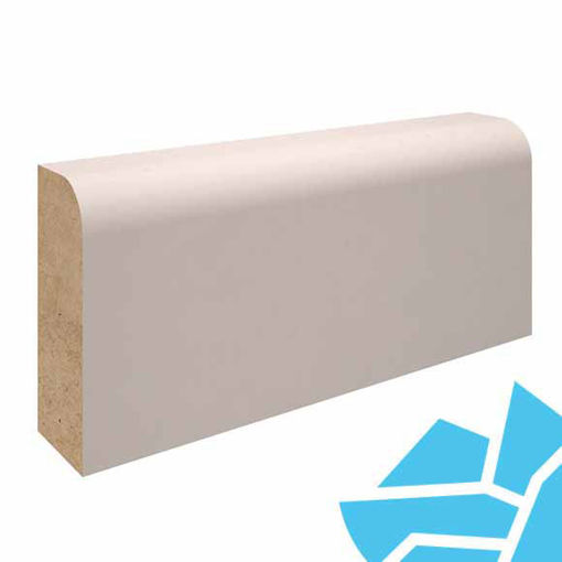 Picture of 18x44mm Round 1 Edge MDF Primed Architrave Moulding - 4.4m