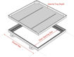 Picture of 600x600x43.5mm Recessed Tray Rubber Seal Manhole Cover & Frame T16G3