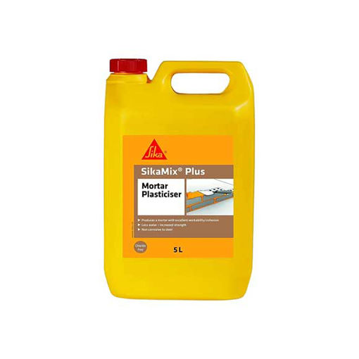 Picture of Sika SikaMix Plus Mortar Admix Plasticiser 5 Litre Admixture