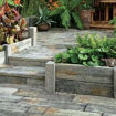 Picture of Stonemarket Timberstone Wood Effect Concrete Intermediate Posts Coppice Brown 650x150x150mm 
