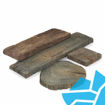 Picture of Stonemarket Timberstone Wood Effect Concrete Intermediate Posts Coppice Brown 650x150x150mm 