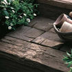 Picture of Stonemarket Timberstone Wood Effect Concrete Corner Posts Coppice Brown 650x150x150mm