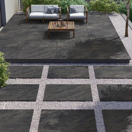 Picture of Brett Porcelain Paving Eclipse 900x600x20mm Anthracite Black