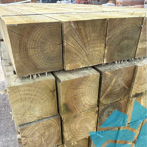 Picture of 150x150 2.4m (6"x6") Green Treated Timber Fence Post