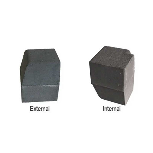 Picture of Brett HK Int/Ext High Block Paving Kerb Corner Half Batter 150x150x200mm Charcoal