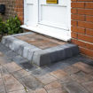 Picture of Brett HK Int/Ext High Block Paving Kerb Corner Half Batter 150x150x200mm Charcoal
