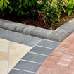 Picture of Brett Drivestyle DK Int/Ext Small Block Paving Kerb Corner Bull Nose 125x125x125mm Charcoal