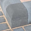 Picture of Brett HK Int/Ext High Block Paving Kerb Corner Bull Nose 150x150x200mm Charcoal