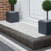 Picture of Brett HK Int/Ext High Block Paving Kerb Corner Bull Nose 150x150x200mm Charcoal