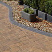 Picture of Brett Drivestyle DK Int/Ext Small Block Paving Kerb Corner Splay 125x125x125mm Charcoal