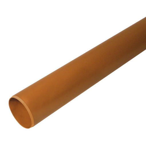 Picture of 110mm Underground Drainage Pipe 3m - Plain End