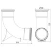 Picture of 110mm Underground 87.5 Degree Double Socket Rest Bend (Long Radius)