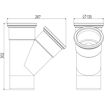 Picture of Underground 110mm x 45° Drainage Double Socket Branch Junction 