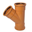 Picture of Underground 110mm x 45° Drainage Triple Socket Branch Junction