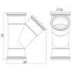 Picture of Underground 110mm x 45° Drainage Triple Socket Branch Junction