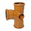 Picture of Underground 110mm x 90° Triple Socket Branch Junction with Twin Boss 