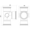 Picture of Underground 110mm x 90° Triple Socket Branch Junction with Twin Boss 
