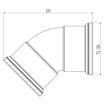Picture of Underground 110mm x 45° Double Socket Bend