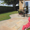 Picture of Natural Indian Sandstone Paving Slabs 600x290mm Golden Fossil