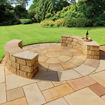 Picture of Natural Indian Sandstone Paving Slabs 600x290mm Golden Fossil