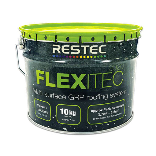 Picture of Restec Flexitec GRP Roof Resin Dark Grey 10kg